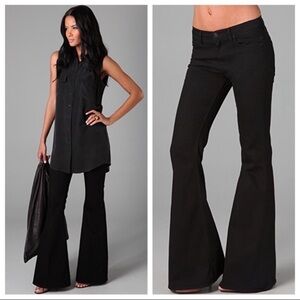 7 For All Mankind Black Bellbottom Jeans Size 29